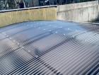 貼り替えた波板