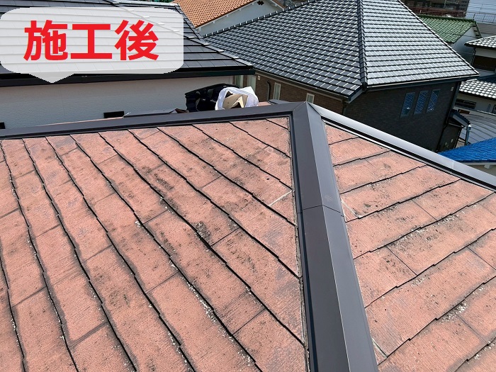 棟板金交換の屋根修理後