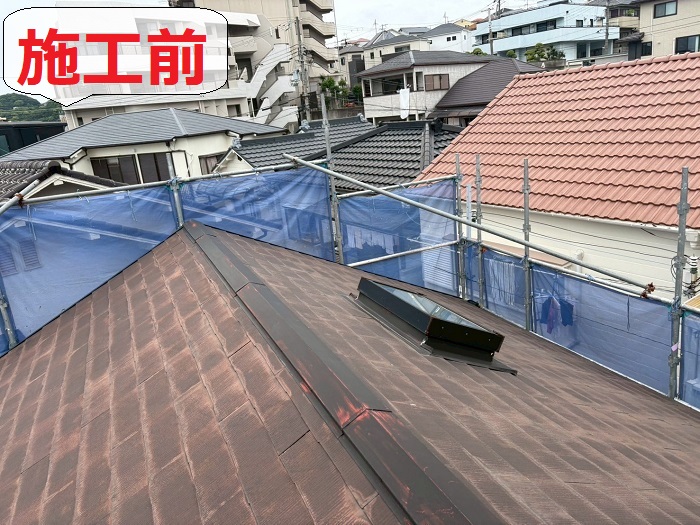 屋根葺き替え前