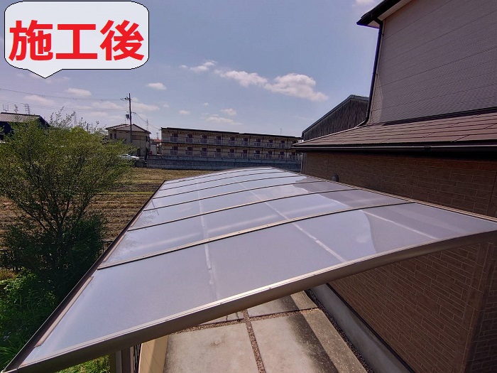 カーポート屋根貼り替え後