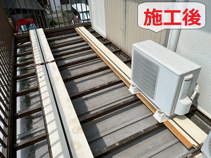 ベランダ床からの雨漏り修理後