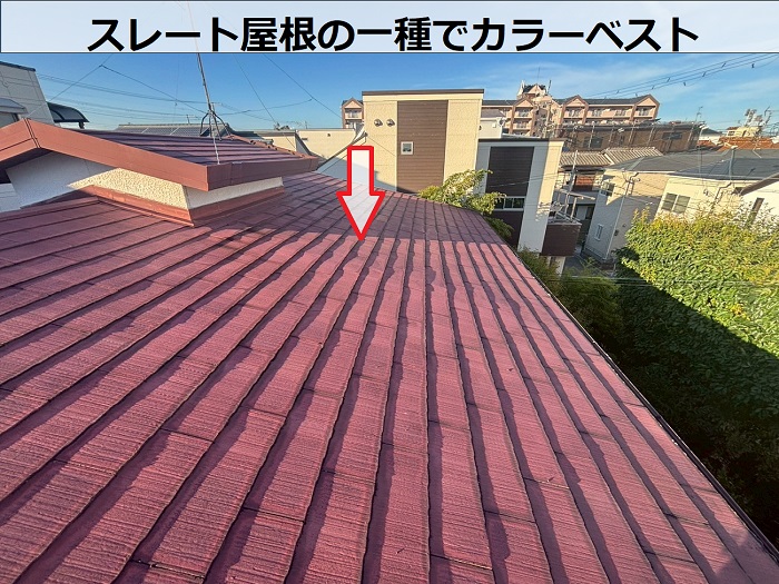 スレート屋根の一種でカラーベスト