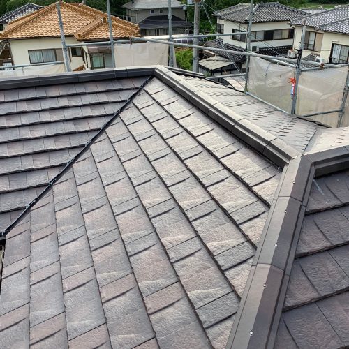 葺き替え後の屋根ルーガ