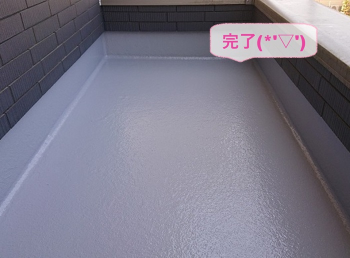 川西市でFRP防水の保護塗装工事がお得に完了した現場の様子