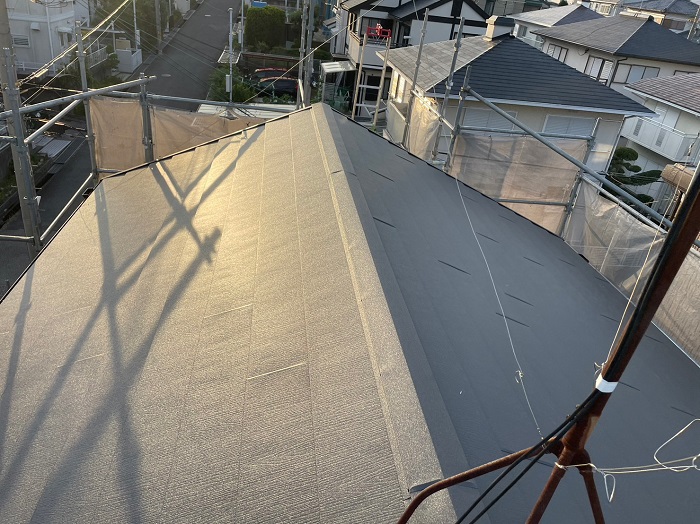 芦屋市でのSGL鋼板屋根材を用いた屋根葺き替え工事完了