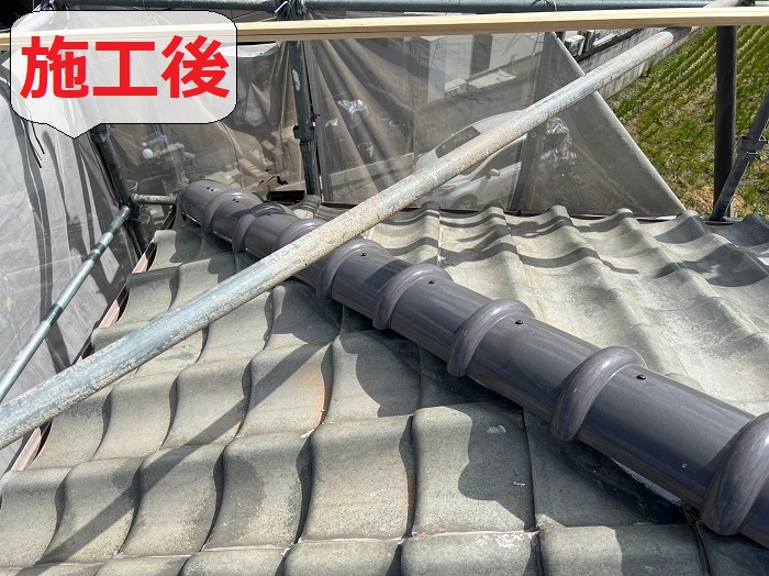 棟瓦積み替え後
