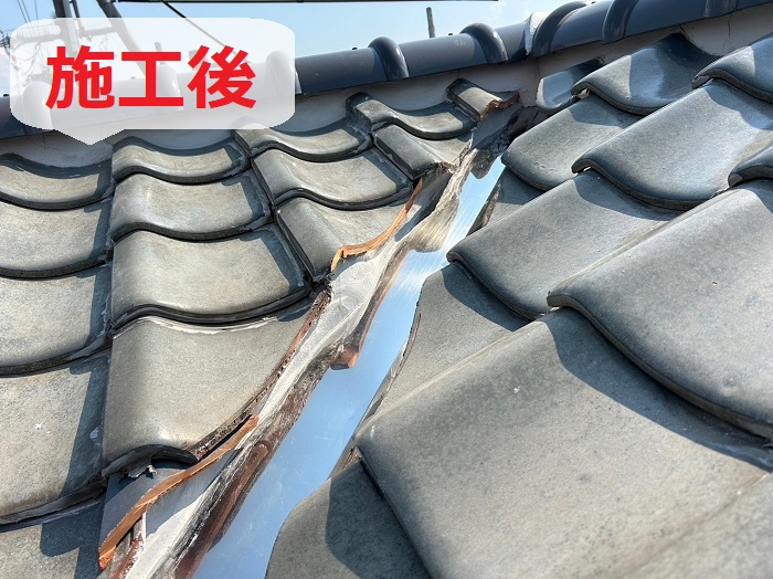 谷からの雨漏り修理後