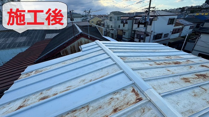 瓦棒部分補修後