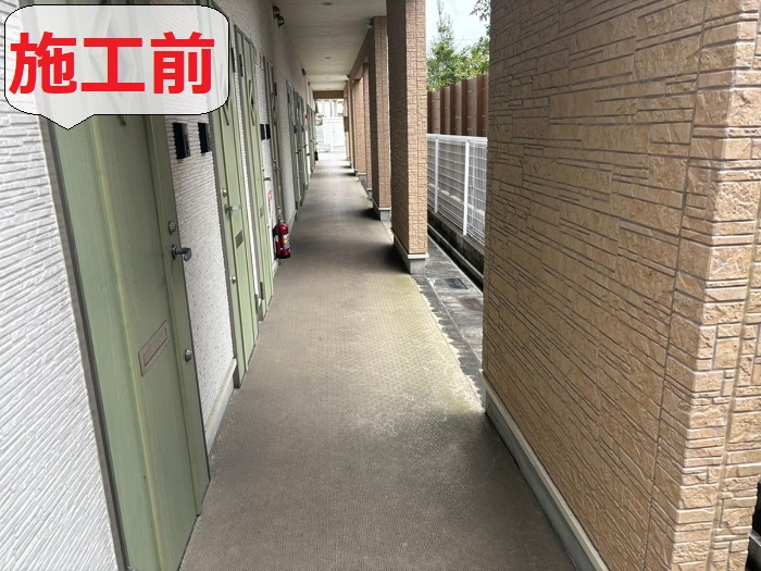 長尺シート貼り替え前
