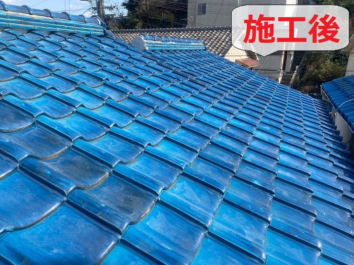 神戸市で自然災害対策となる屋根修繕を行った後の様子