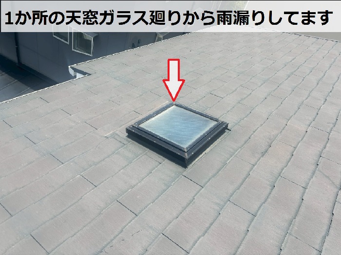 雨漏りしている天窓