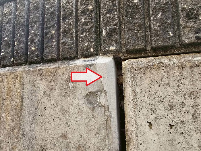 樹脂モルタル使用