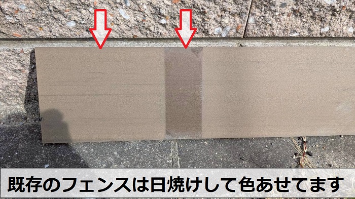 日焼けしているフェンス
