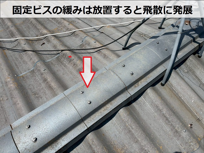 棟瓦の様子