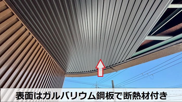断熱材付きのガルバリウム鋼板