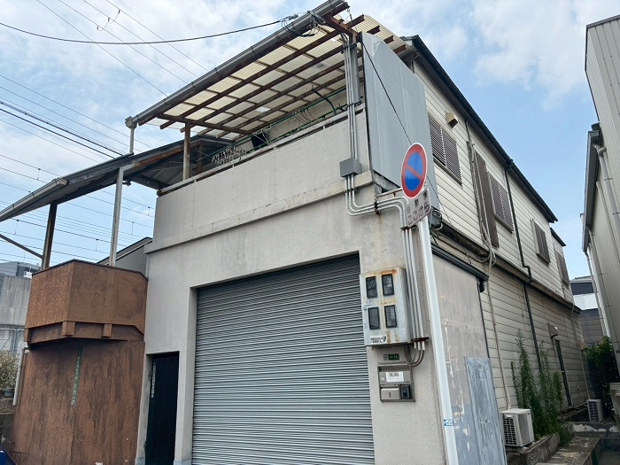 波板貼り替え前