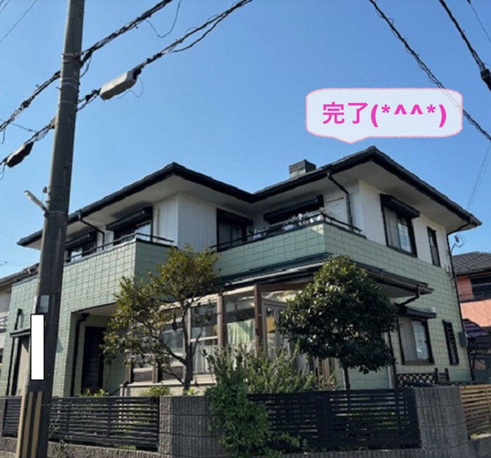 加西市で高耐候塗料を用いた外壁リニューアル工事が完了した現場の様子