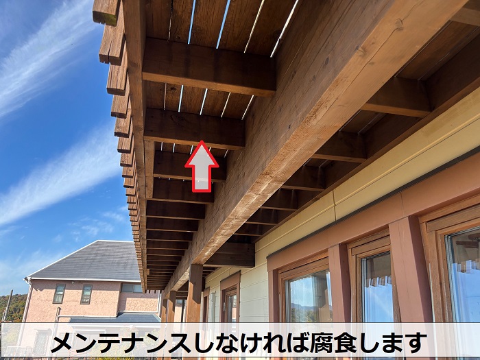 腐食する前のウッドデッキ