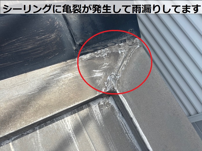 シーリングの亀裂