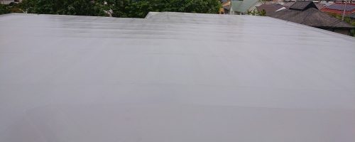 ウレタン防水施行後の屋上