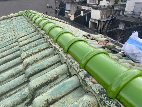 積み替え後の棟瓦