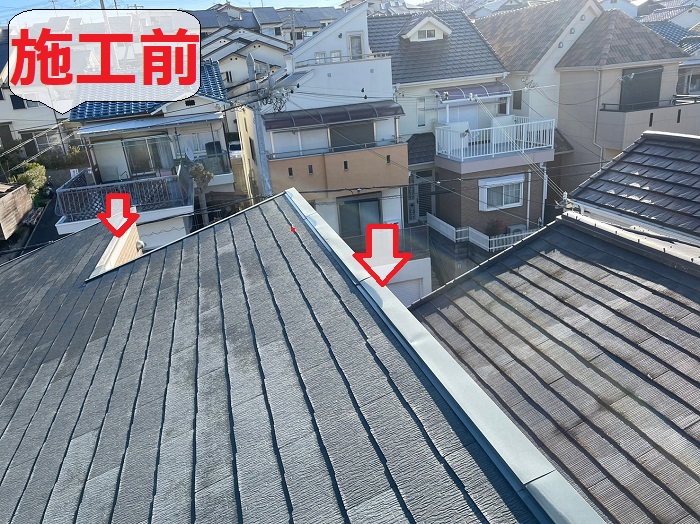 棟板金交換前