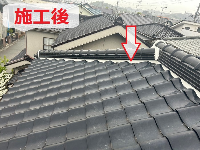 加古川市で漆喰の塗り替えにより雨漏りを解決した後の様子