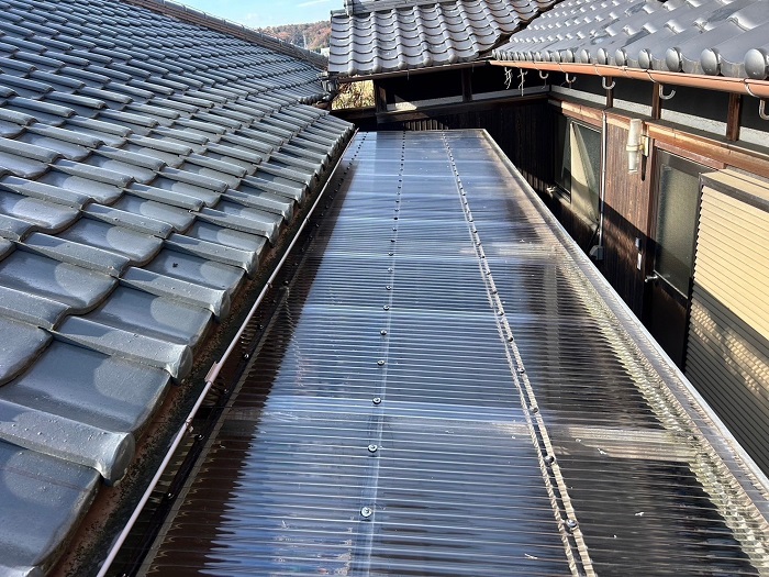 波板交換後のテラス屋根