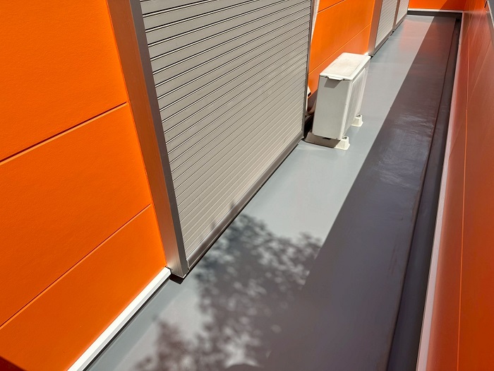 防水工事完了後のベランダ