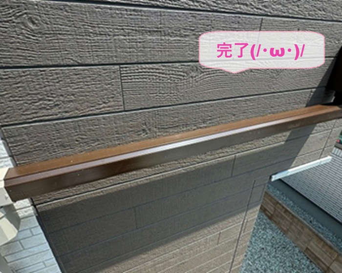 加古郡播磨町で壊れた縦排水管の部分取り替えが完了した現場の様子