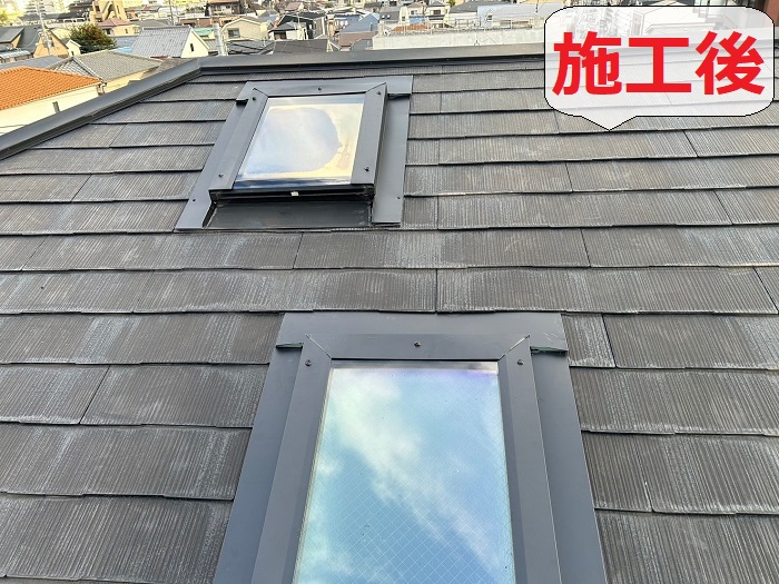 天窓からの雨漏り修理後