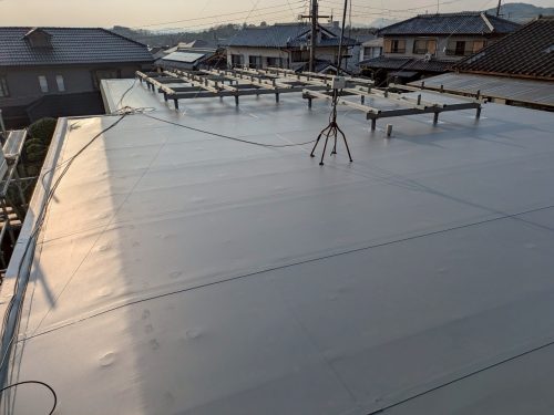 塩ビシート防水後の屋上