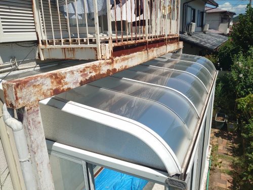 貼り替えたサンルーム屋根