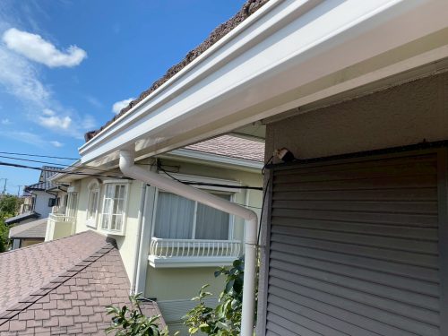 交換した樋の様子