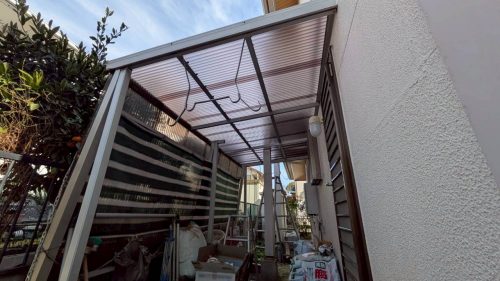 貼り替え後のテラス屋根
