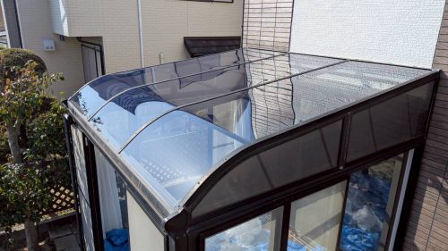 貼り替え後のサンルーム屋根