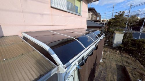 貼り替えたサンルーム屋根
