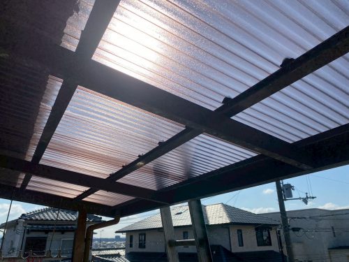 貼り替えた波板の写真