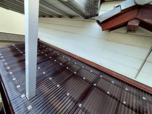 張り替えたテラス屋根