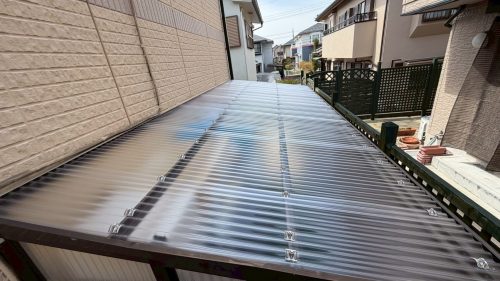 張り替えたストックヤードの屋根