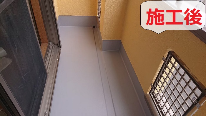 ベランダからの雨漏り修理後