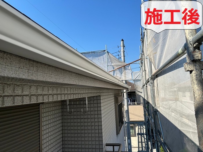 加古郡播磨町での雨樋交換後