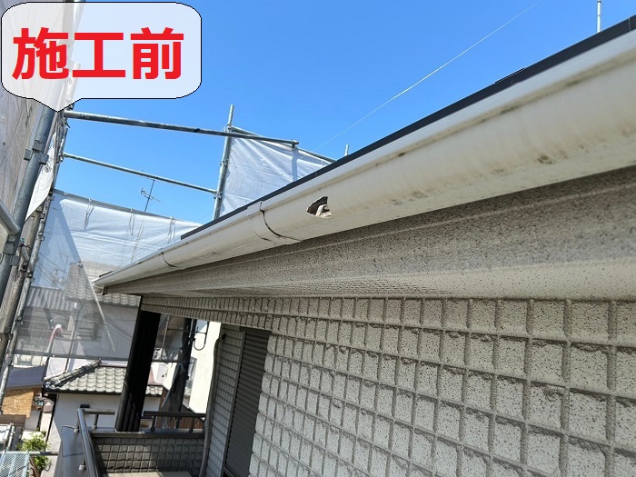 加古郡播磨町での雨樋交換前