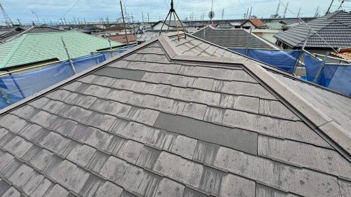 補修したスレート屋根