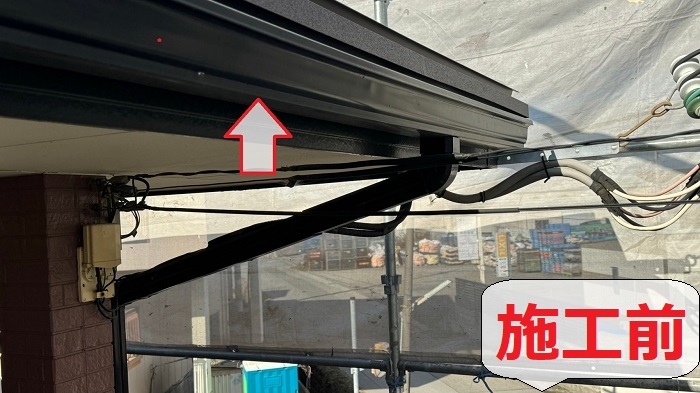 雨樋からの雨漏り修理前