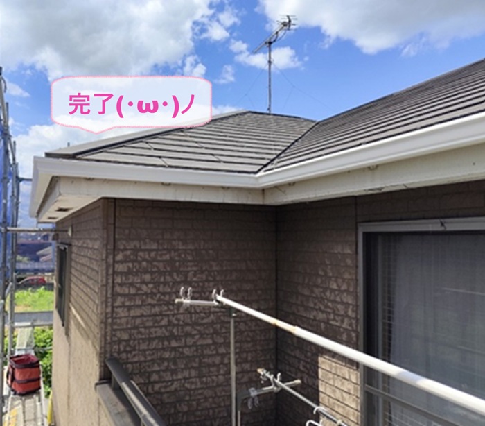 神戸市西区の戸建てで高耐久雨どいの全面更新が完了した現場の様子
