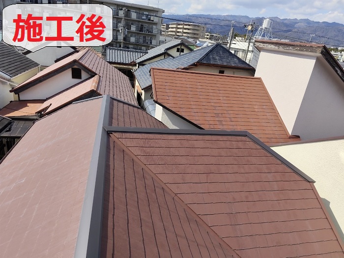 神戸市須磨区で屋根修理として安心の自社施工をおこなった後の様子