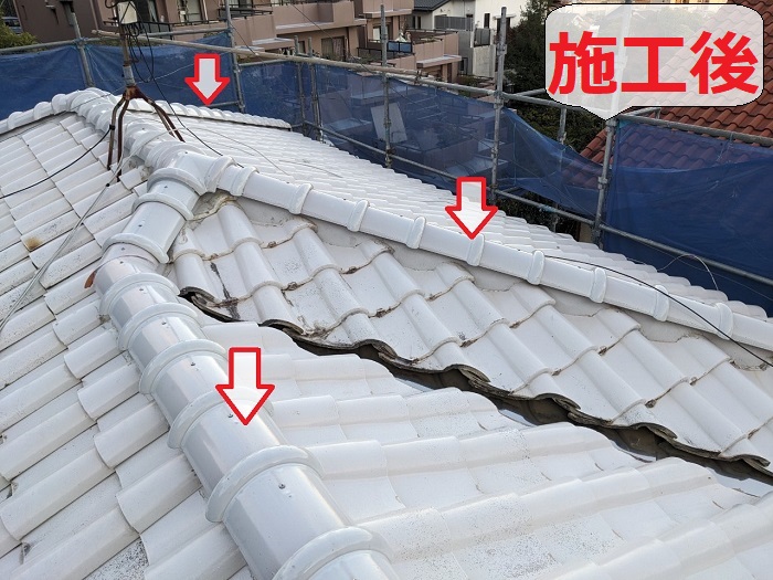 瓦落下で雨漏り修繕後