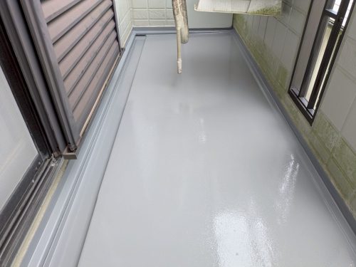 防水工事後のベランダ