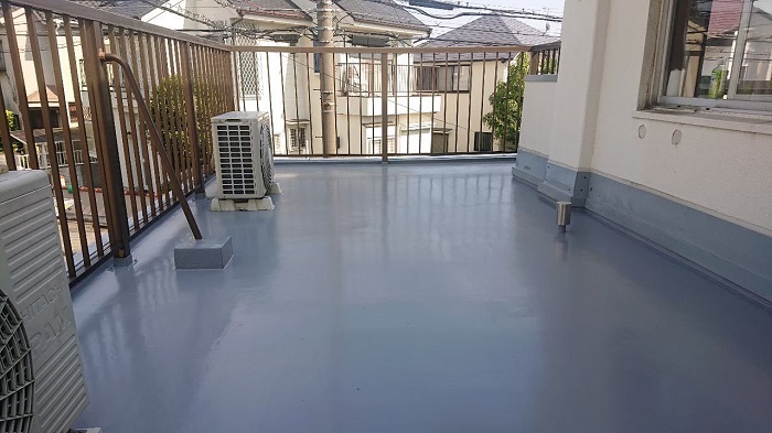 ウレタン防水したバルコニー